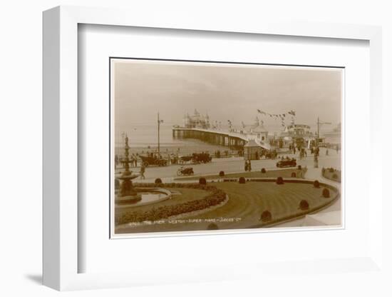 Weston-Super-Mare, Avon: View of the Pier-null-Framed Photographic Print