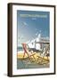 Weston Super Mare - Dave Thompson Contemporary Travel Print-Dave Thompson-Framed Giclee Print