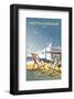 Weston Super Mare - Dave Thompson Contemporary Travel Print-Dave Thompson-Framed Giclee Print