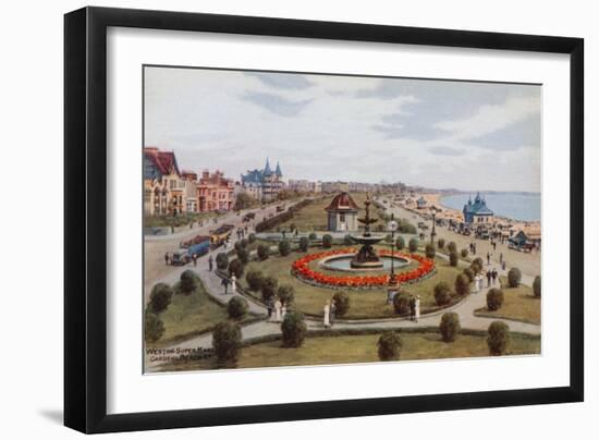 Weston-Super-Mare, Gardens, Beach R-Alfred Robert Quinton-Framed Giclee Print