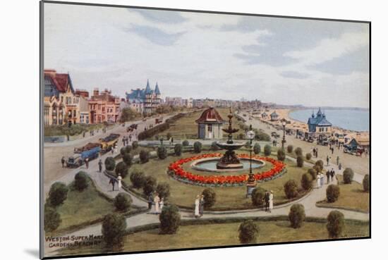 Weston-Super-Mare, Gardens, Beach R-Alfred Robert Quinton-Mounted Giclee Print