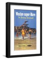 Weston-Super-Mare, in Sunny Somerset-null-Framed Art Print