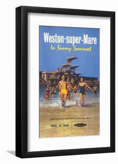 Weston-Super-Mare, in Sunny Somerset-null-Framed Art Print