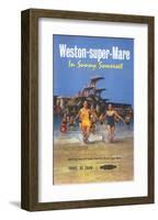 Weston-Super-Mare, in Sunny Somerset-null-Framed Art Print