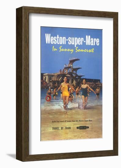 Weston-Super-Mare, in Sunny Somerset-null-Framed Art Print