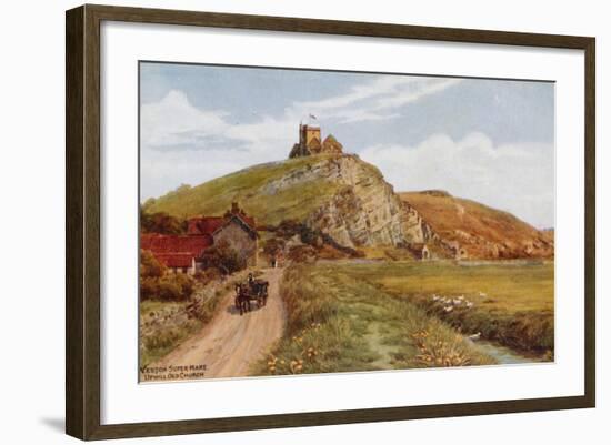 Weston-Super-Mare, Uphill Old Church-Alfred Robert Quinton-Framed Giclee Print