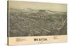 Weston, West Virginia - Panoramic Map-Lantern Press-Stretched Canvas