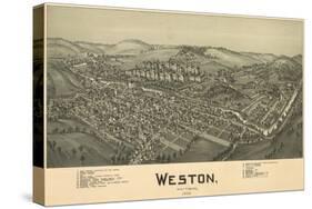 Weston, West Virginia - Panoramic Map-Lantern Press-Stretched Canvas