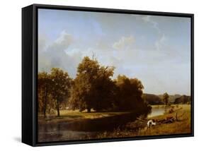 Westphalia-Albert Bierstadt-Framed Stretched Canvas