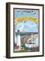 Westport, Washington Views-Lantern Press-Framed Art Print