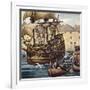 Westward Ho! the Mayflower Leaves Plymouth Ho on 16 September 1620-Mike White-Framed Giclee Print