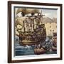 Westward Ho! the Mayflower Leaves Plymouth Ho on 16 September 1620-Mike White-Framed Giclee Print