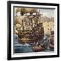 Westward Ho! the Mayflower Leaves Plymouth Ho on 16 September 1620-Mike White-Framed Giclee Print