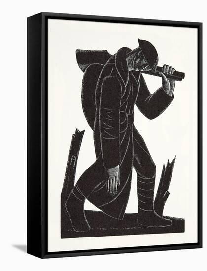 Westward Hoe!, after a Drawing by David James, 1921-Eric Gill-Framed Stretched Canvas