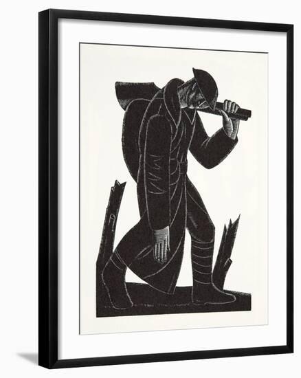 Westward Hoe!, after a Drawing by David James, 1921-Eric Gill-Framed Giclee Print