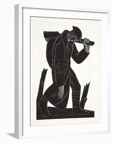 Westward Hoe!, after a Drawing by David James, 1921-Eric Gill-Framed Giclee Print