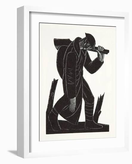 Westward Hoe!, after a Drawing by David James, 1921-Eric Gill-Framed Giclee Print