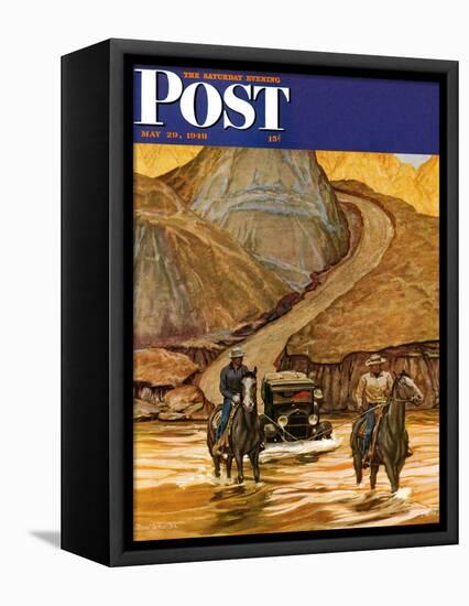 "Westward Tow," Saturday Evening Post Cover, May 29, 1948-Mead Schaeffer-Framed Stretched Canvas