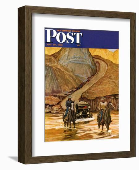 "Westward Tow," Saturday Evening Post Cover, May 29, 1948-Mead Schaeffer-Framed Giclee Print