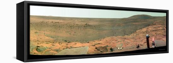 Westward View of Mars, False Color-Stocktrek Images-Framed Stretched Canvas
