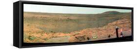 Westward View of Mars, False Color-Stocktrek Images-Framed Stretched Canvas