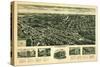 Westwood, New Jersey - Panoramic Map-Lantern Press-Stretched Canvas