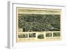 Westwood, New Jersey - Panoramic Map-Lantern Press-Framed Art Print