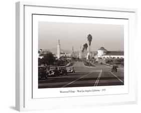 Westwood Village, West Los Angeles, California, 1937-null-Framed Art Print