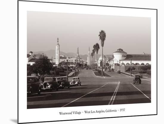 Westwood Village, West Los Angeles, California, 1937-null-Mounted Art Print