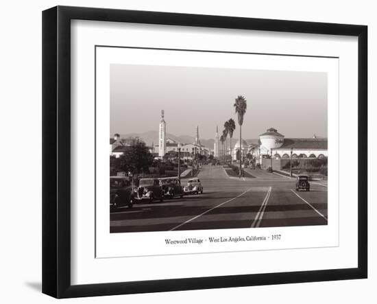 Westwood Village, West Los Angeles, California, 1937-null-Framed Art Print