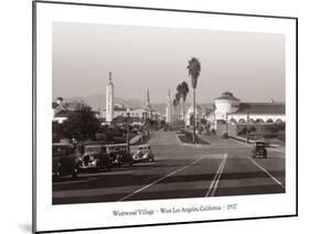 Westwood Village, West Los Angeles, California, 1937-null-Mounted Art Print