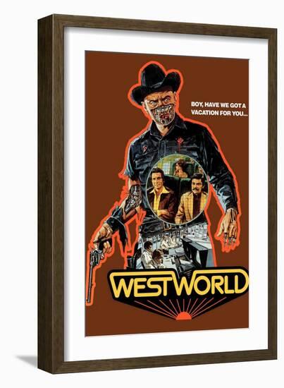 Westworld, Yul Brynner, 1973-null-Framed Art Print