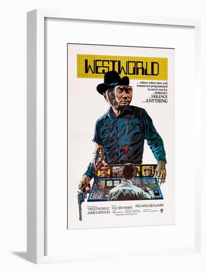 Westworld, Yul Brynner, 1973-null-Framed Art Print