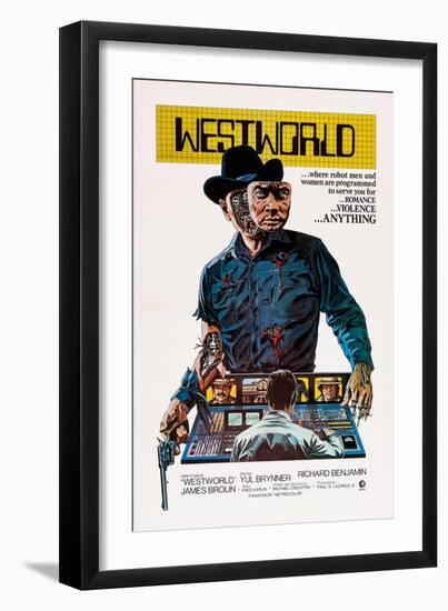 Westworld, Yul Brynner, 1973-null-Framed Art Print