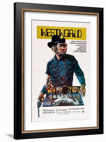 Westworld, Yul Brynner, 1973-null-Framed Art Print