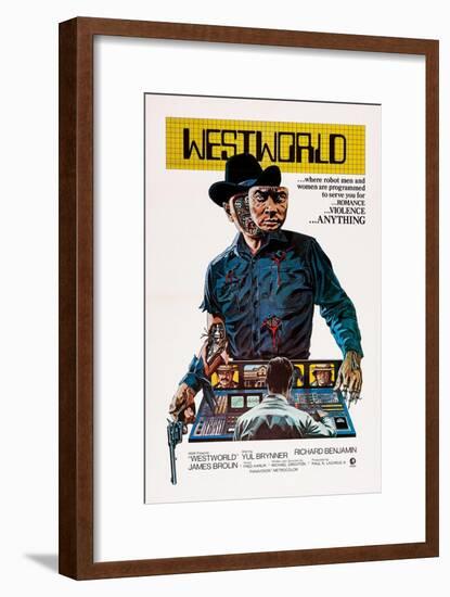 Westworld, Yul Brynner, 1973-null-Framed Art Print