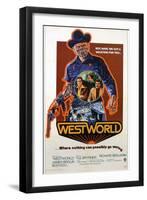 Westworld, Yul Brynner, James Brolin, Richard Benjamin, 1973-null-Framed Art Print