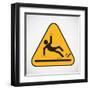 Wet Floor Caution Sign.-smoki-Framed Art Print