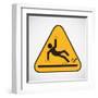 Wet Floor Caution Sign.-smoki-Framed Art Print