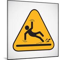 Wet Floor Caution Sign.-smoki-Mounted Art Print