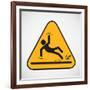 Wet Floor Caution Sign.-smoki-Framed Art Print