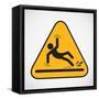 Wet Floor Caution Sign.-smoki-Framed Stretched Canvas