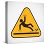 Wet Floor Caution Sign.-smoki-Stretched Canvas