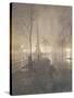 Wet Night, Columbus Circle, New York, 1897-98-William Frazer-Stretched Canvas