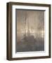 Wet Night, Columbus Circle, New York, 1897-98-William Frazer-Framed Giclee Print