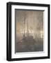 Wet Night, Columbus Circle, New York, 1897-98-William Frazer-Framed Giclee Print