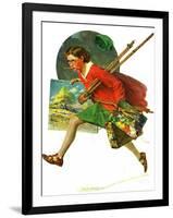 "Wet Paint", April 12,1930-Norman Rockwell-Framed Giclee Print