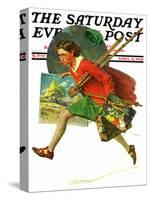 "Wet Paint" Saturday Evening Post Cover, April 12,1930-Norman Rockwell-Stretched Canvas