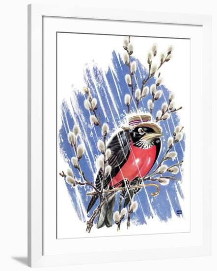 Wet Robin - Child Life-Keith Ward-Framed Giclee Print