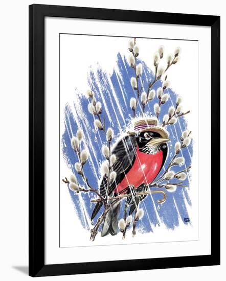 Wet Robin - Child Life-Keith Ward-Framed Giclee Print